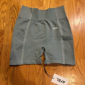 NEW AYBL Reflex Seamless Shorts in Teal green discontinued style NWT